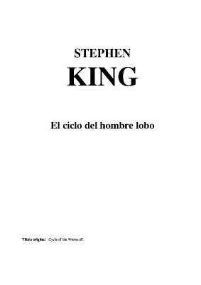 El Ciclo del Hombre Lobo